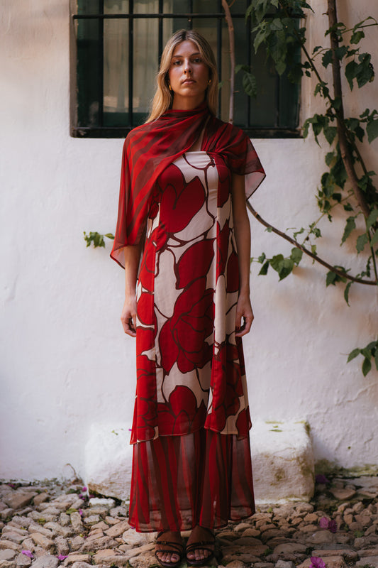 Vestido Myriam Rosas Rojas