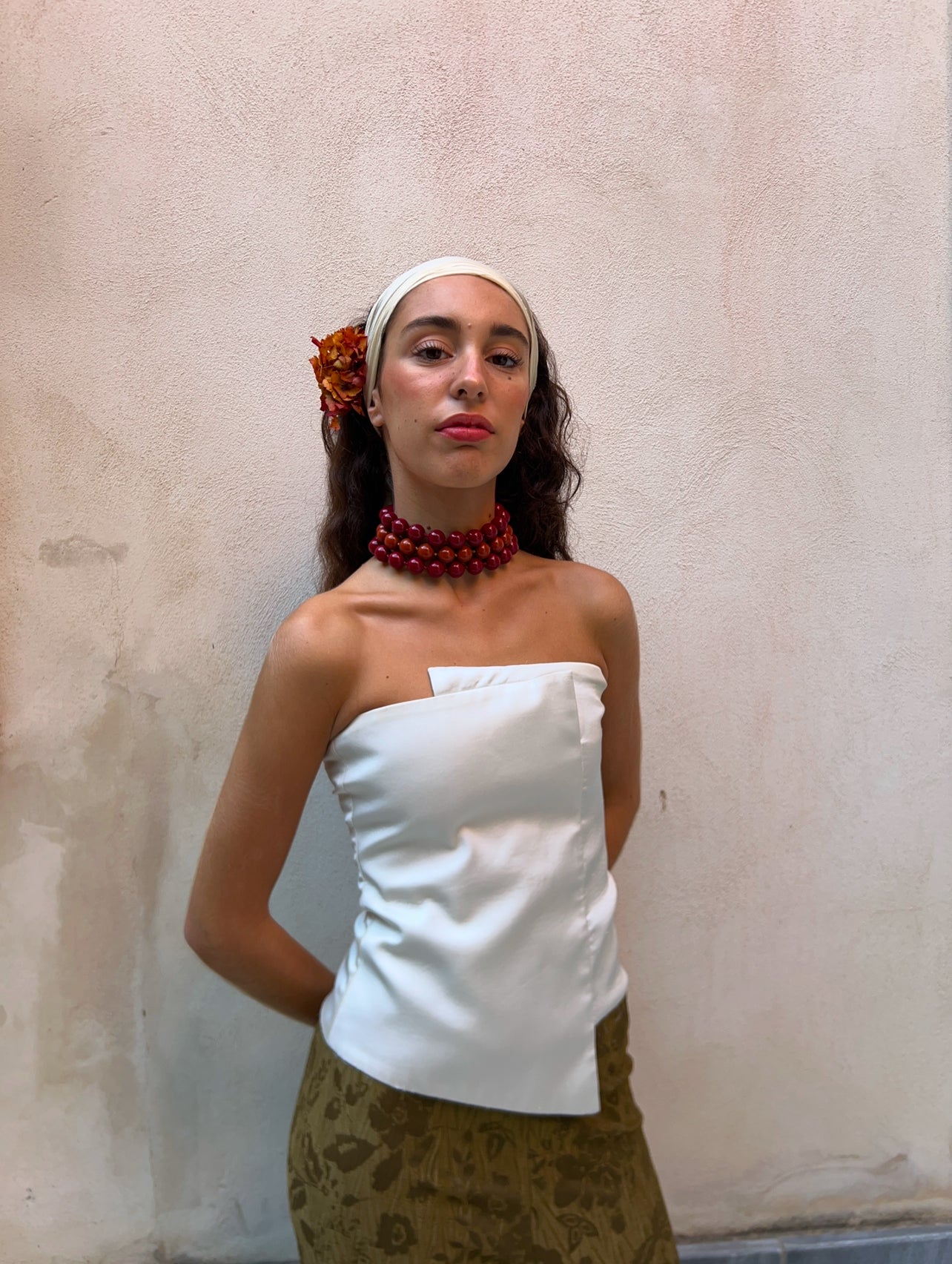 Collar Bolas Terracota