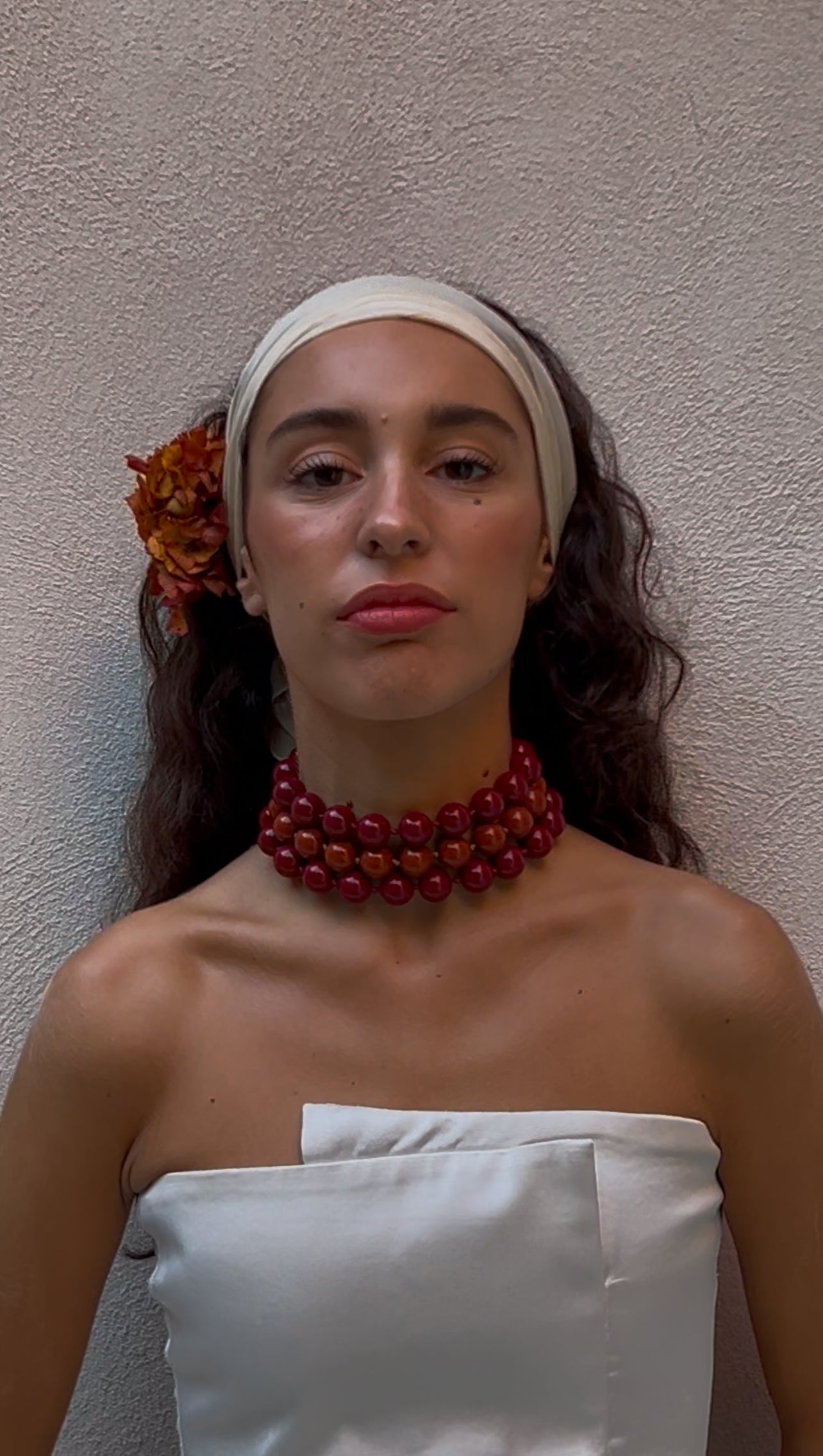 Collar Bolas Terracota