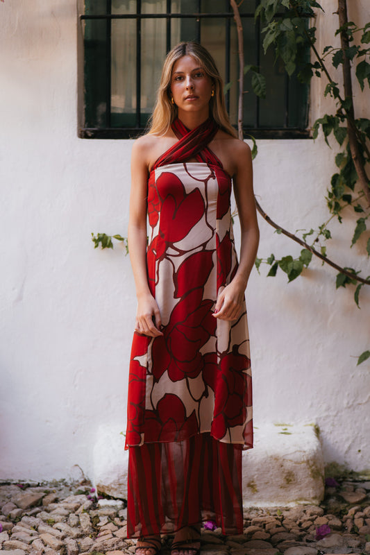 Vestido Myriam Rosas Rojas