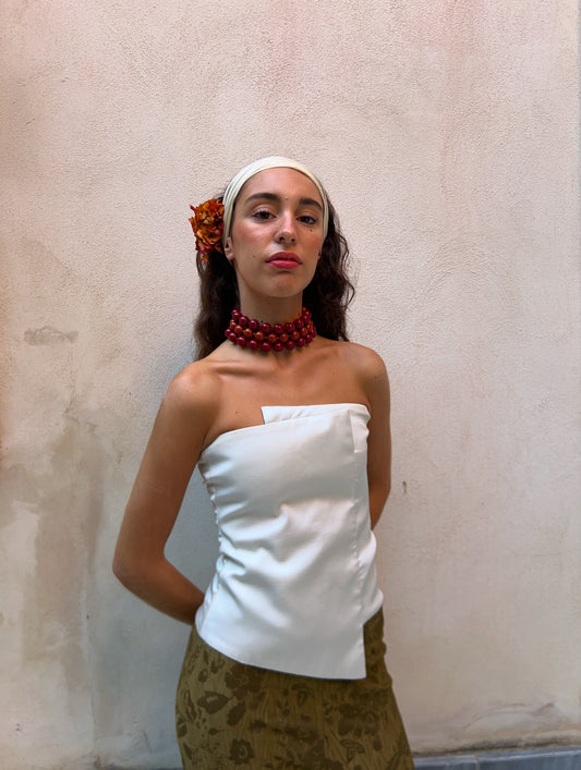 Collar Bolas Terracota